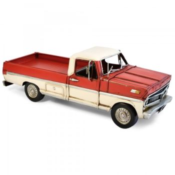 Nostalgic Art Automebelia 1970 Ford F-100 Ranger Metal Collectable Red and Cream 33x11.5x11cm 30709