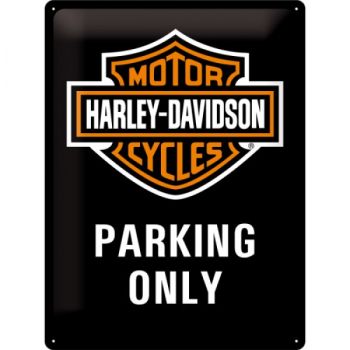 Nostalgic Art Harley Davidson Parking Only Metal Reproduction Sign 30cm x 40cm NA23130
