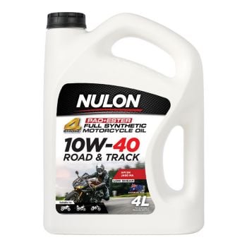 Nulon 4 Stroke Full Synthetic Road and Track 10W-40 Motorcycle Oil 4L RT10W40-4