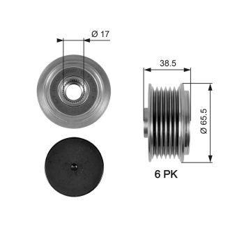 Gates OAP7085 Overriding Alternator Pulley