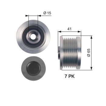 Gates OAP7125 Overriding Alternator Pulley