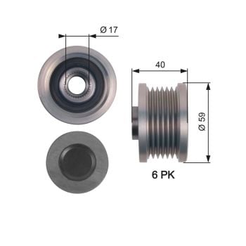 Gates OAP7144 Overriding Alternator Pulley