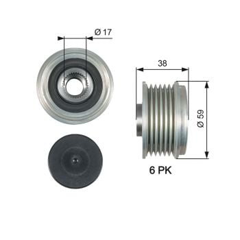 Gates OAP7177 Overriding Alternator Pulley