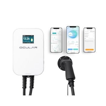 Ocular LTE Plus V3 22kW Three Phase EV Charger with 6m Type 2 Cable