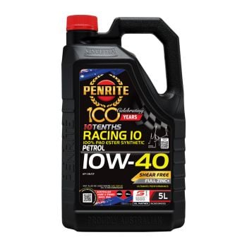 Penrite 10 TENTHS Racing 10W40 100% PAO & ESTER Engine Oil 5L RACING10W40005