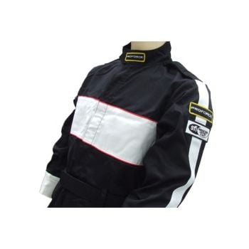 Proforce Pro 2 Driving Suit SFI 3.2A/5 Fire Retardant Racing Suit One-Piece Multiple Layer Pyrovatex X Large Blue/White Strip PFS-4380-XL-BU