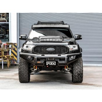 PIAK Elite No Loop Bullbar Orange Recovery Points & Black Bash Plate fits Isuzu D-Max 11/2013 to 10/2016 PKEBISM13ZB