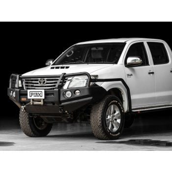 PIAK Premium 3-Loop Bullbar Black Recovery Points & Bash Plate fits Toyota Hilux 9/2011 to 6/2015 PKPLTYH11BB