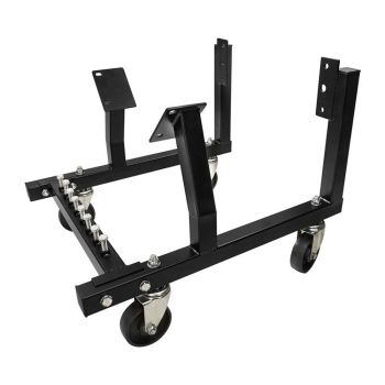 Proflow Engine Dolly Cradle Heavy Duty Black Powder coat GM LS with Heavy Duty 5" Nylon White Wheels Kit PFE-EN10139