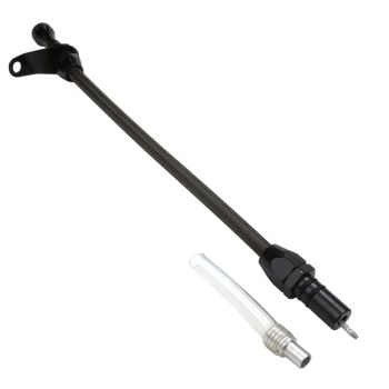 Proflow Transmission Dipstick Black Braided Stainless Steel Bellhousing Mount TH400 Case Fill Each PFE-R5005BK