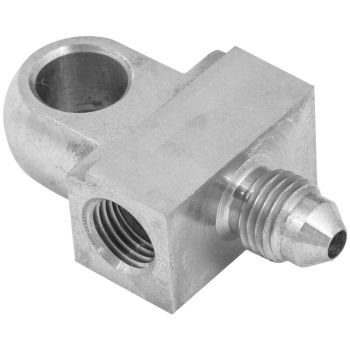 Proflow Stainless Steel Brake Adaptor Tee Block 3/8in. x 24 x 2 & -03AN Male x 1 PFE329