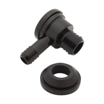 Proflow Brake Booster Check Valve Black Plastic 3/8in. Hose Barb Includes Grommet Each PFE350-P
