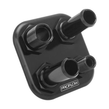 Proflow UltraCool AC Bulkhead 4 Port Square Black PFEACWP103BK