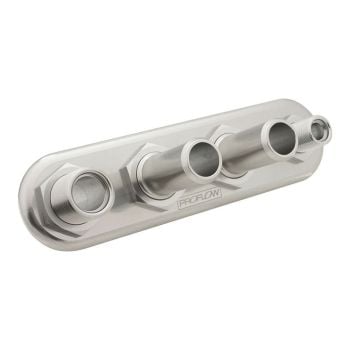 Proflow UltraCool AC Bulkhead 4 Port Inline Polished PFEACWP104