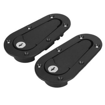 Proflow Bonnet Hood Pins Plush Flush Aluminium Pins Locking 4.961 in. Kit With Locking Key PFEBL500-L
