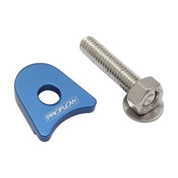 Proflow Distributor Hold-Down Clamp Billet Aluminium Blue Stud Mount SB For Ford Each PFEDC035B