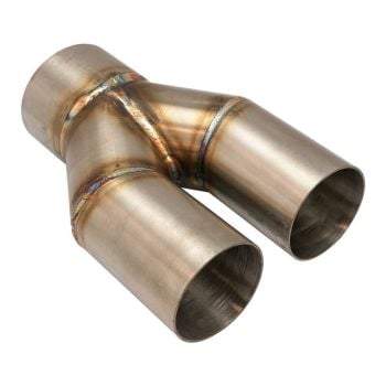 Proflow Exhaust Y Pipe 2.50" Single to 2.00" Dual SS304 8" Overall Length PFEEYP-20-25