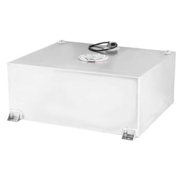 Proflow Fuel Cell Tank 20g 78L Aluminium Flat Bottom Natural 620 x 510 x 260mm With Sender Two -10 AN Female Outlets Each PFEFC120FB