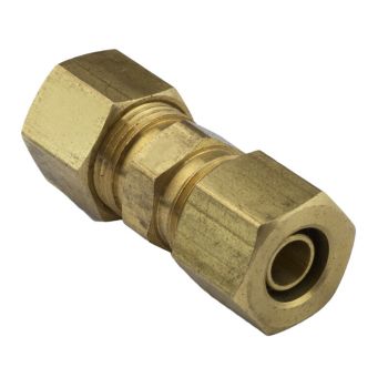 Proflow Fuel Line Connectors Brass 5/16in. (8mm) Nylon to Pipe Or Pipe To Pipe Compression Joiner Each PFEFLQR137