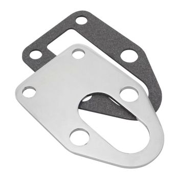 Proflow Fuel Pump Backing Plate Suit Small Block Chevrolet w/Gasket Chrome Steel Each PFEFS-FPBP1