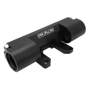Proflow E85 Flex Fuel Sensor Adapter Dual Channel -10AN ORB Billet Aluminium Black PFEFS650-10