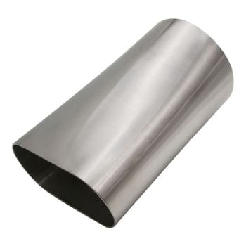 Proflow Pipe Adapter Exhaust Oval To Round Stainless Steel Raw 3 in. Inlet/Outlet 6 in. Length PFESS-PA300