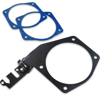 Proflow Throttle Cable Bracket Throttle Body Mounting Style LS 4 bolt Aluminium Black Powdercoated PFETBN81013