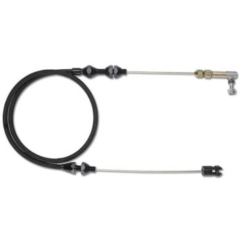 Proflow Throttle Cable Braided Black Stainless Steel 24 in. Long Universal Kit PFETCS6054-BK