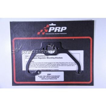 Philadelphia Racing Products PRP-2261 Fuel Pressure Reg Bracket Blk 4150 Carb & Holley Regulator