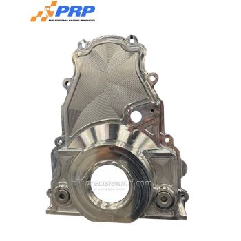 Philadelphia Racing Products PRP-8570 Cnc Billet Alloy Timing Cover Chev Holden Ls Incl Turbo Oil Drain Fittings Clear