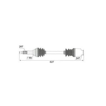 Protex PSA729 CV Drive Shaft fits Ford & Mazda 