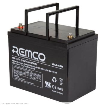 Remco RM12-75DC Deep Cycle Battery 75Ah/M6/GRP 24