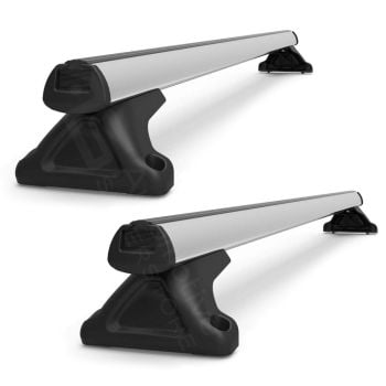 Rola Pair Thru Bar Roof Racks fits Mitsubishi Triton MN 7/2006-12/2014 Factory Point Mount CAPR005-2