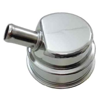 RPC Valve Cover Mopar Style Push-In PCV Breather 1" Neck 5/8" Barb Chrome Steel RPCR9169