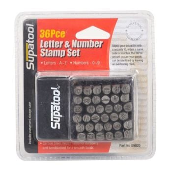 Supatool S9020 Letter & Number Stamp Set 36 Piece