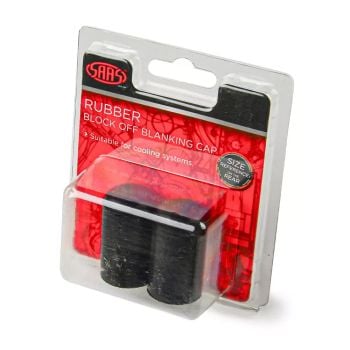SAAS SRBC16 Rubber Vacuum Block Off Blanking Cap 16mm 2pk