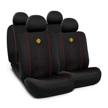 MOMO SC021BR Modern Seat Cover Set Black/Red