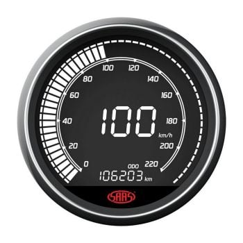 SAAS SG41263 Speedo 0-220 Kph 80mm 3-1/8" In-Dash Muscle Digital Series
