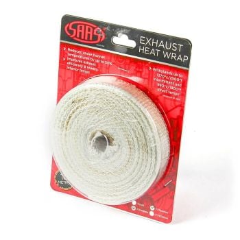 SAAS Exhaust Wrap Fibreglass 25mm 1in x 10m SHWF2510