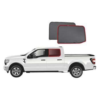 Snap Shades FOR035-2 Rear Window Shades fits Ford F-Series Crew Cab Pickup 2021-on