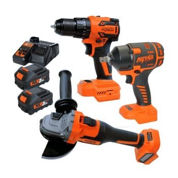 SP Tools Cordless 18V Impact/Drill/Grinder Kit 3pc SP83193