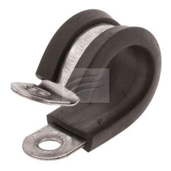Jaylec SP4119 P-Clip 19mm Stainless Steel with Rubber Insert 10 Pack