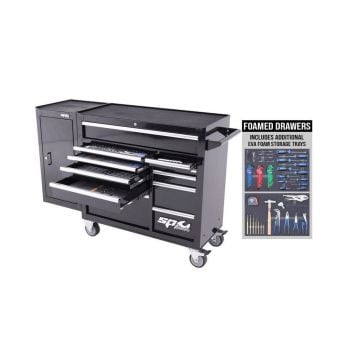 SP Tools Custom Series 238 Piece Roll Cab Tool Kit with Side Cabinet Metric/SAE with Foam SP50626X