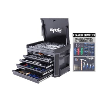 SP Tools SP52255DX Tech Series Tool Kit Metric/SAE Diamond Black 281-Piece