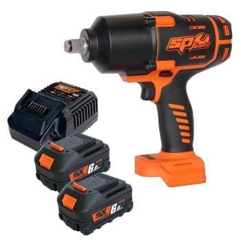 SP Tools Impact Wrench 18v 3/4" Drive Dual 6.0Ah Battery Pack SP83140