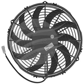 SPAL EF3543 Fan 12" Skew 24V Pusher Spal Airflow 1620 M3/H 3.4A