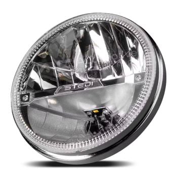 STEDI Homage 7 Inch LED Headlight Chrome 3000K LED-HOMAGE-3000CHR