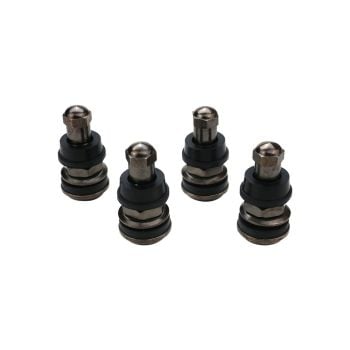 Street Pro Tyre Valve Short Black 4 Pack suits 15mm Hole