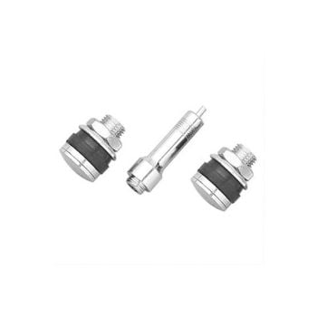 Street Pro Tyre Valve Flush Chrome Twin Pack suits 15mm Hole