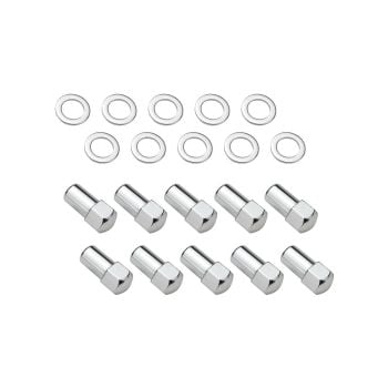 Street Pro Wheels 007 Series Wheel Nut Set Dome Shank 43mm 7/16" Chrome 10-Pack STP-WN5112K10-CHM